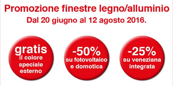 Promozione finestre legno/alluminio